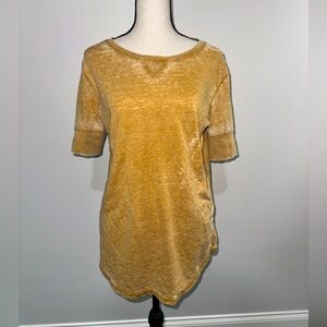 Jane and Delancey Mustard Yellow Short Sleeve Shirt